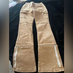 Fashion Nova Tan Denim Pants